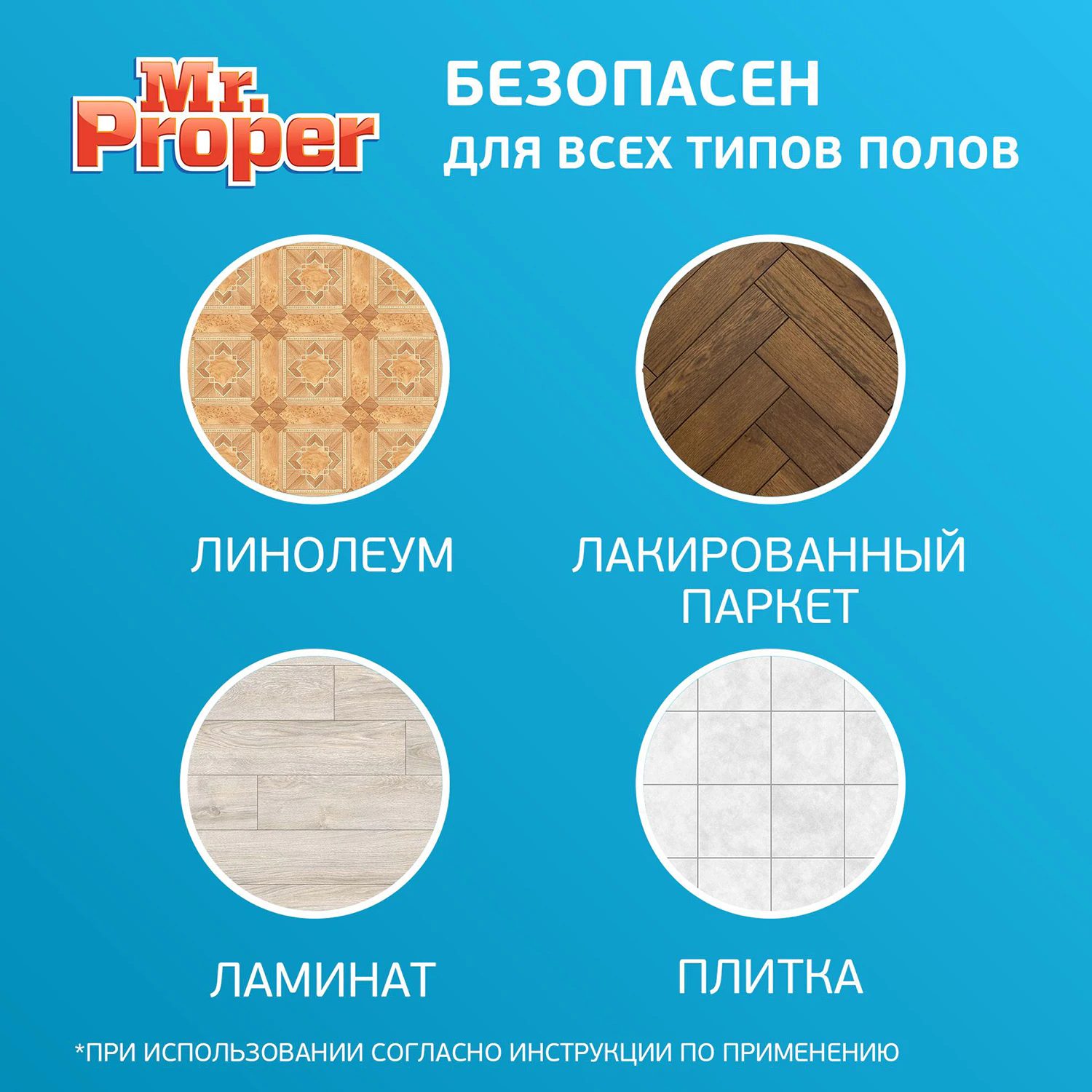Моющая жидкость для полов и стен Mr. Proper Горный ручей и прохлада 1,5 л